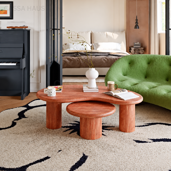 KODDA Modern Travertine Coffee Table