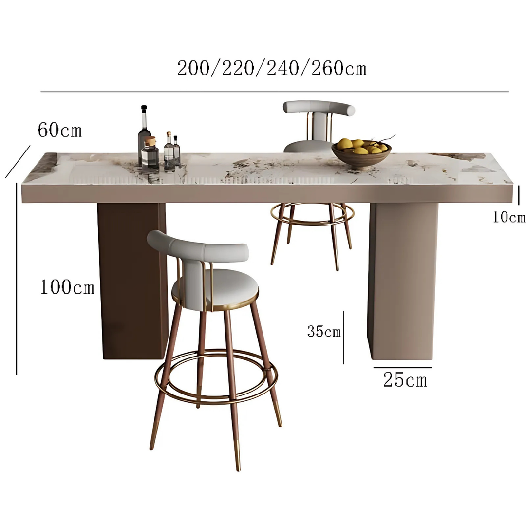VARENA Modern Sintered Stone Bar Table - Radical Homes Singapore