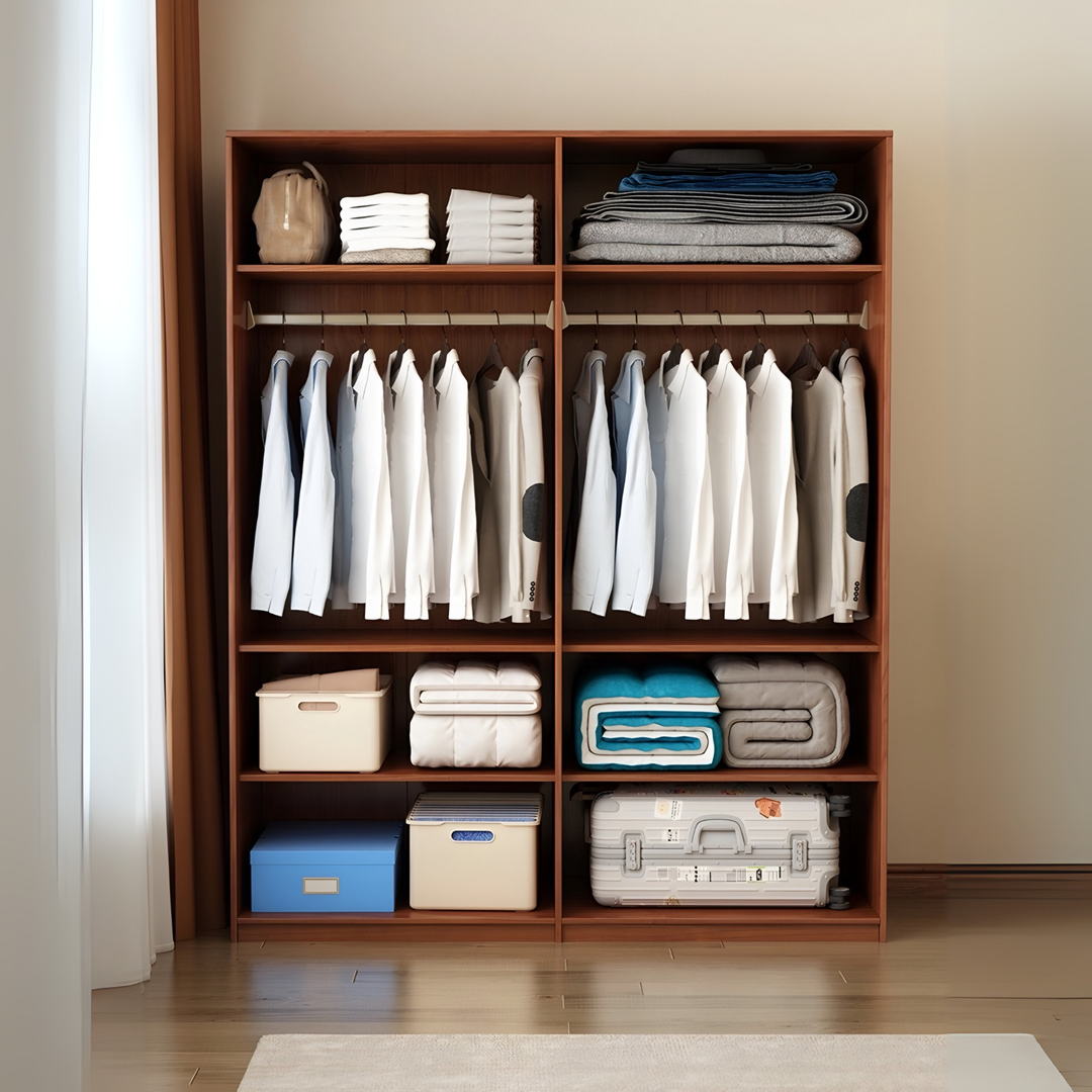 CARAVEL Vintage Walnut Wardrobe - Radical Homes Singapore