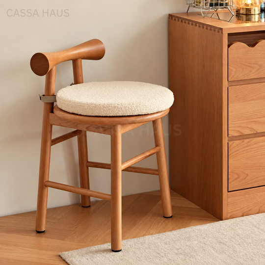 CHENG Rustic Solid Wood Stool - Cassa Haus Singapore