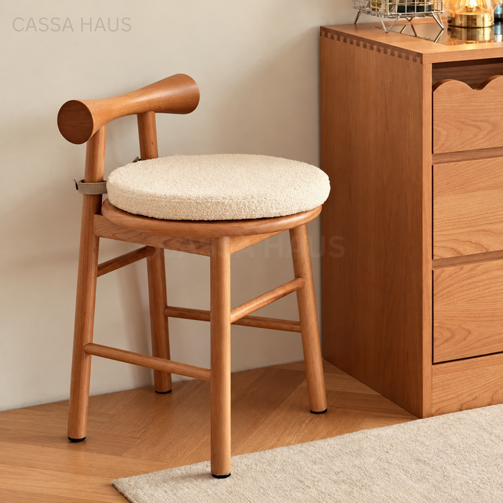 CHENG Rustic Solid Wood Stool - Cassa Haus Singapore