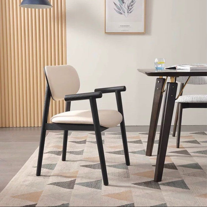 TAGE Modern Leather Dining Armchair - Radical Homes Singapore