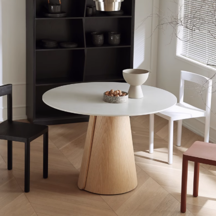 YISHE Solid Wood Round Dining Table - Radical Homes Singapore