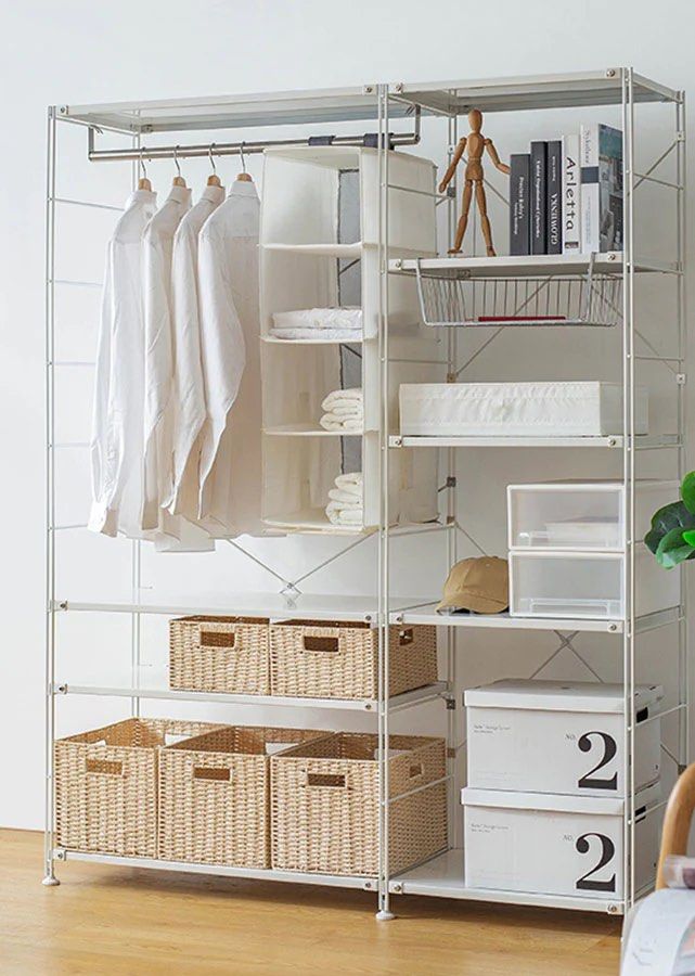 BRYDEN White Metal Frame Rack - Radical Homes Singapore