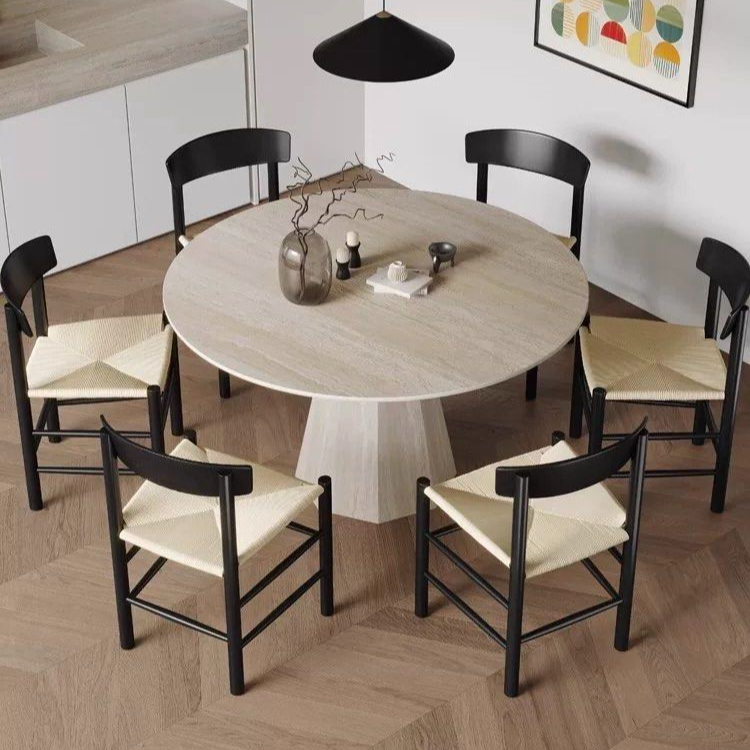 CORDIA Modern Travertine Dining Table - Radical Homes Singapore