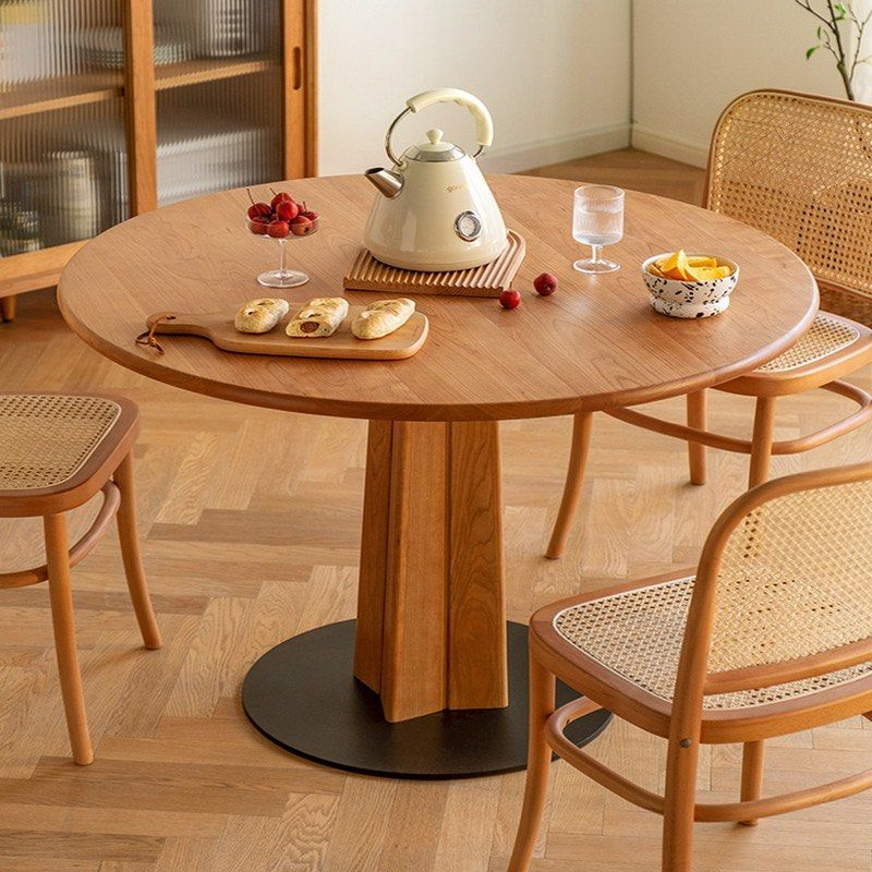 COLE Modern Solid Wood Round Dining Table - Radical Homes Singapore