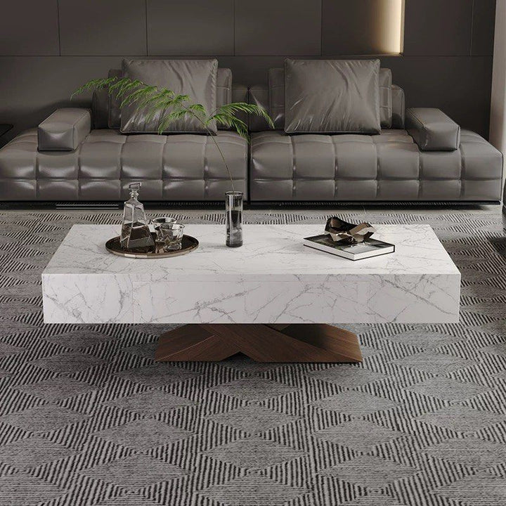 QIEN Modern Sintered Stone Coffee Table - Radical Homes Singapore
