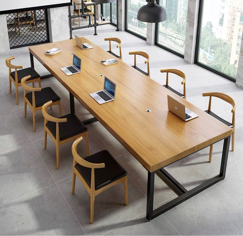 ELDEN Rustic Pine Wood Dining / Office Table - Radical Homes Singapore