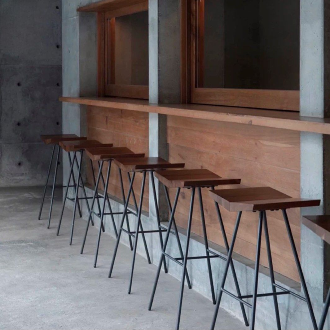KESHIA Modern Solid Wood Bar Stool - Radical Homes Singapore
