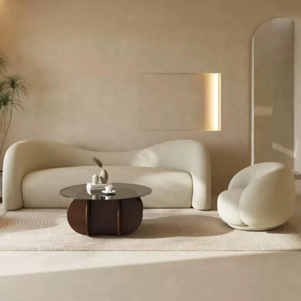 DIXIE Performance Boucle Curve Sofa - Radical Homes Singapore