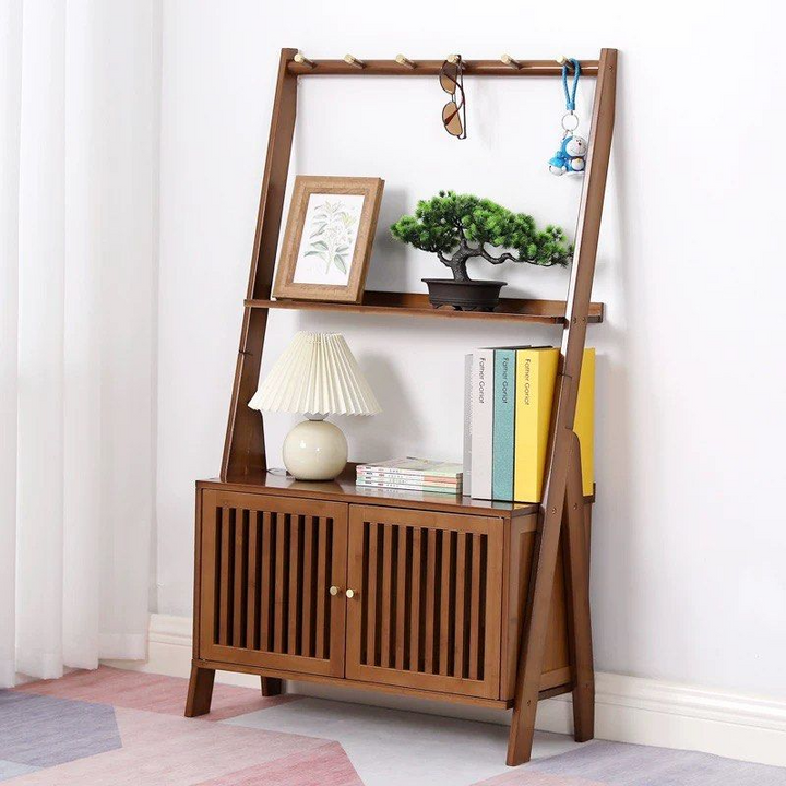 SAMUEL Rustic Solid Wood Shelf - Radical Homes Singapore