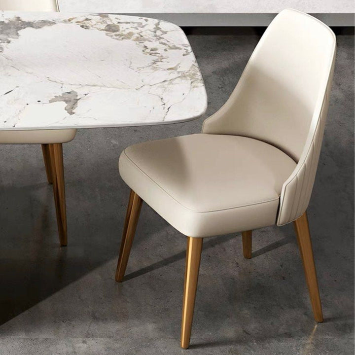BREVORA Modern Leather Dining Chair