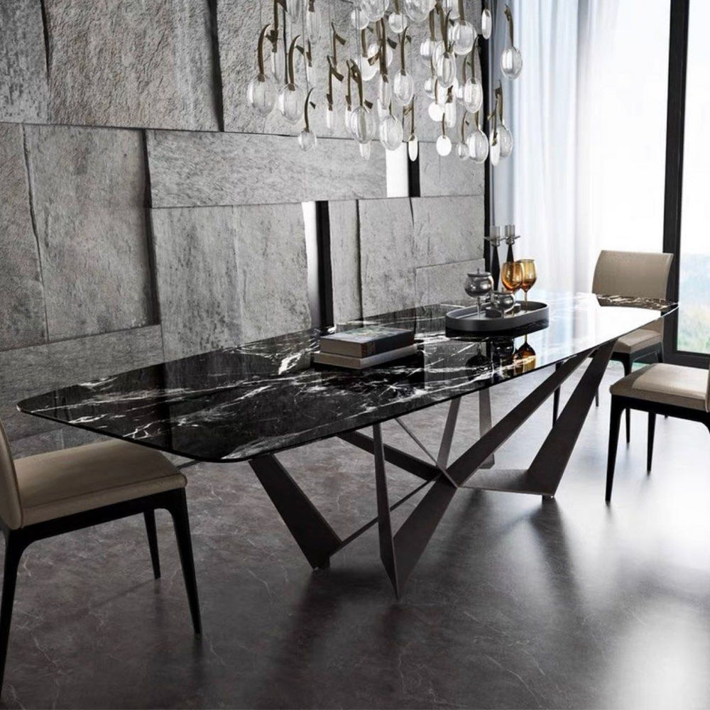 ELSON Modern Marble Dining Table - Radical Homes Singapore