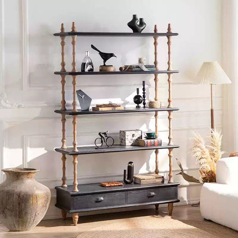 FELIPE Mid-Century Solid Wood Display Shelf - Radical Homes Singapore