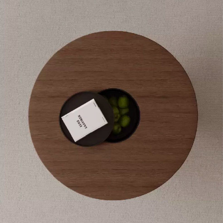 HARLEEN Modern Solid Wood Round Coffee Table - Radical Homes Singapore