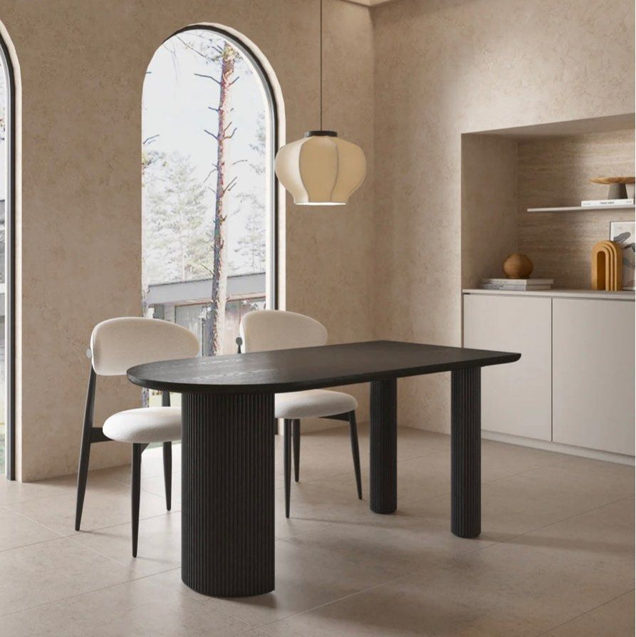 KALCE Modern Solid Wood Dining Table - Radical Homes Singapore