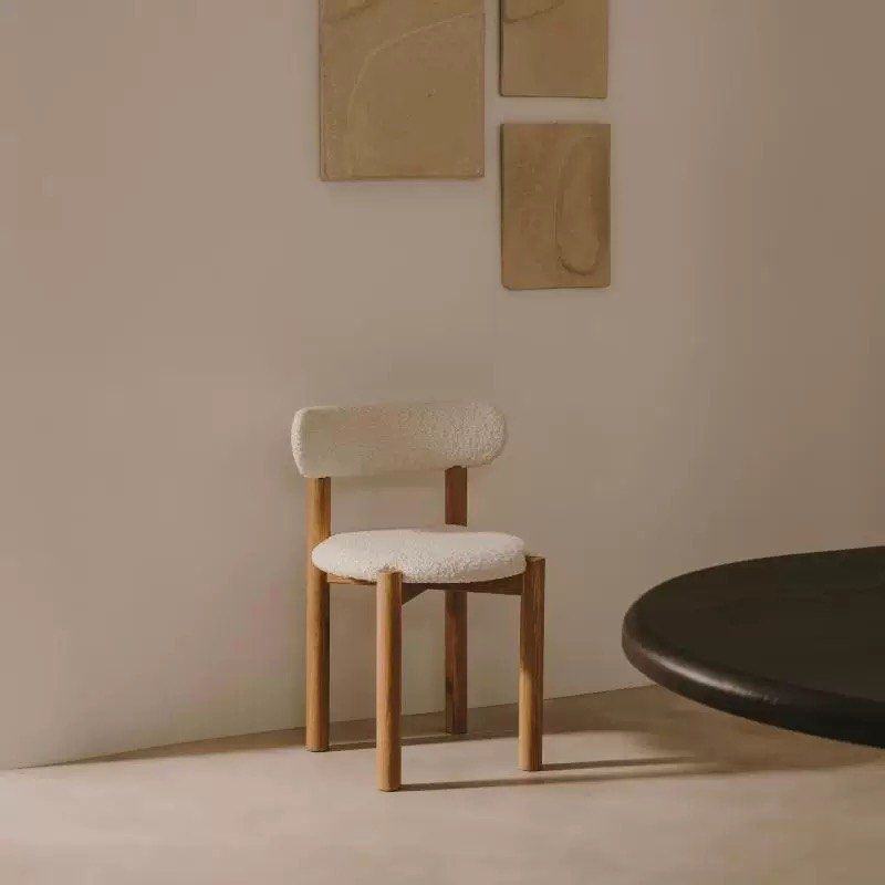 BEVINY Modern Boucle Dining Chair - Radical Homes Singapore