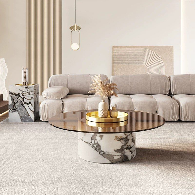AGUILAR Modern Marble Coffee Table - Radical Homes Singapore