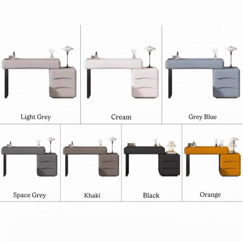 ALLE Modern Leather Vanity Table - Radical Homes Singapore