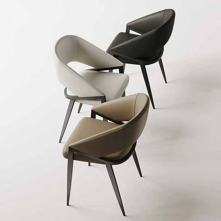 NUVARO Modern Leather Dining Chair - Cassa Haus Singapore