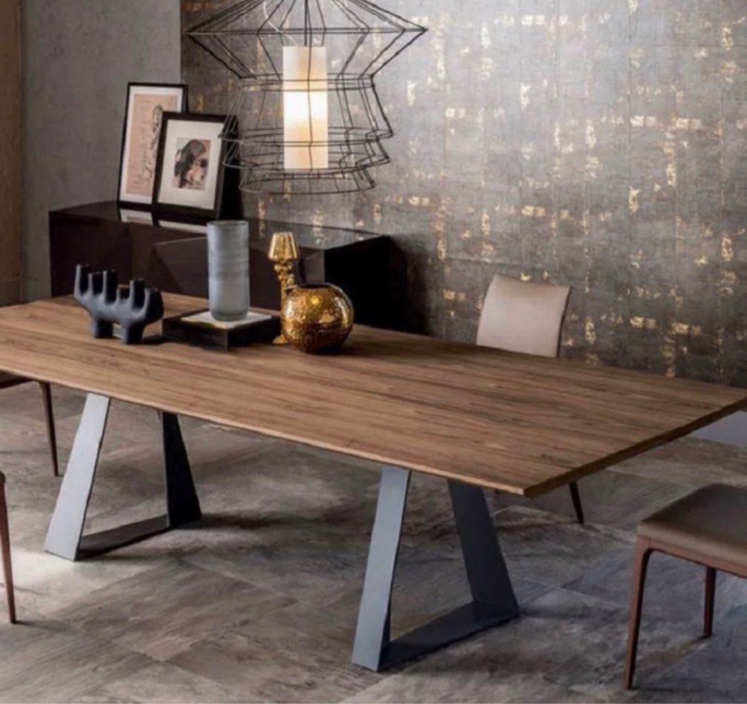 FONTANA Modern Solid Wood Dining/Office Table - Radical Homes Singapore