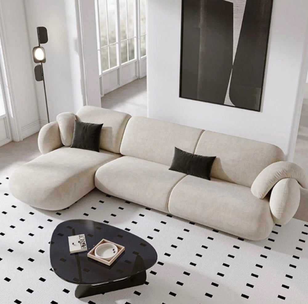 NATH Modern Velvet Sectional Designer Sofa - Radical Homes Singapore