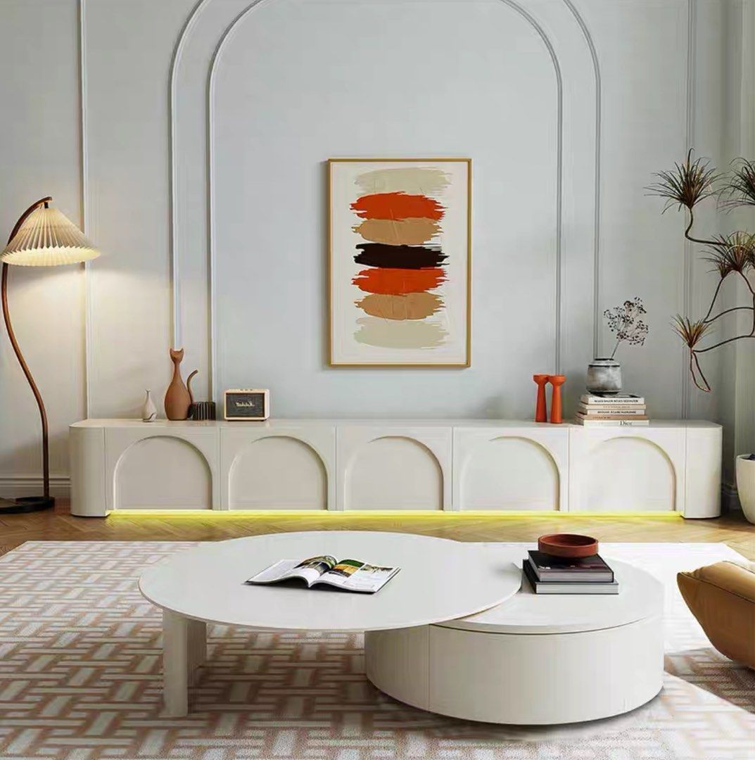 GEROM Japandi LED TV Console - Radical Homes Singapore