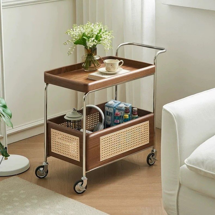 NOOK Modern Rattan Bar Cart