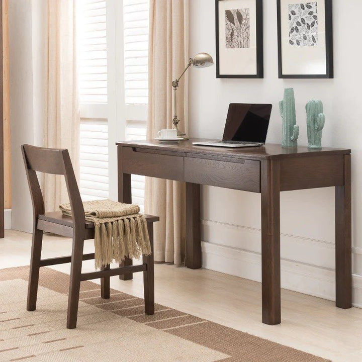 NORMAN Rustic Solid Wood Study Desk - Radical Homes Singapore