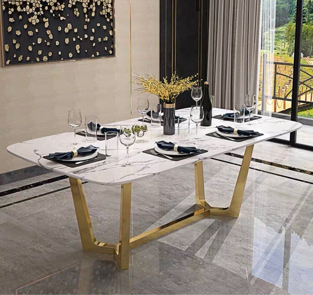 EDDY Modern Marble Dining Table - Radical Homes Singapore