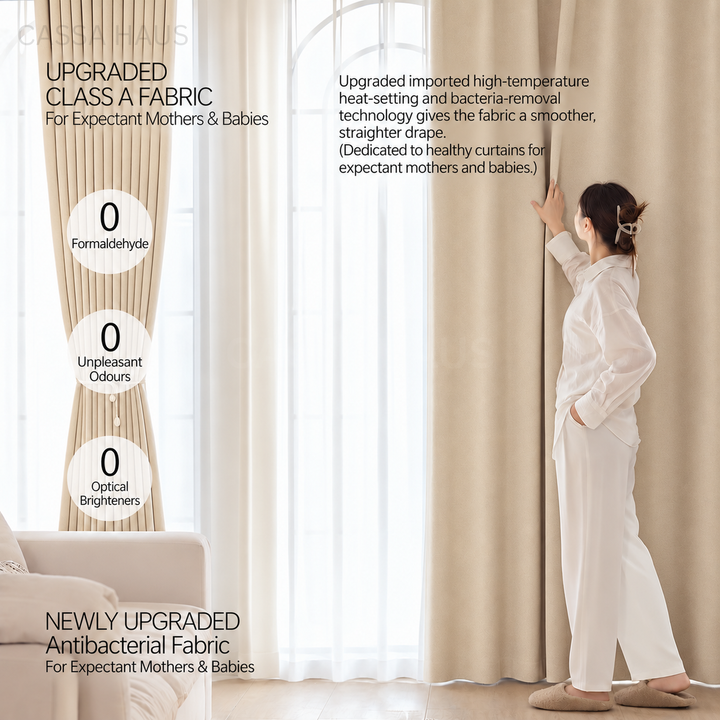 Premium Light Blocking & Antibacterial Curtains