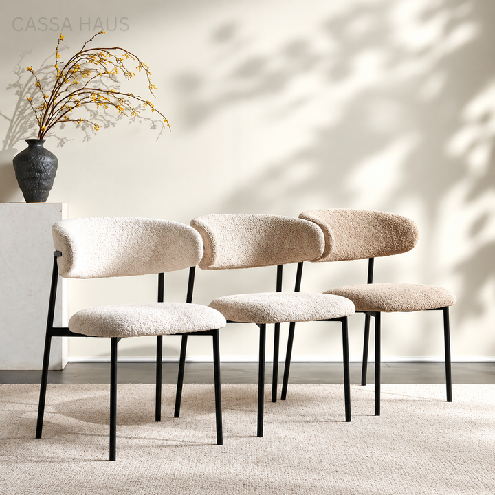 BAX Modern Boucle Dining Chair - Cassa Haus Singapore