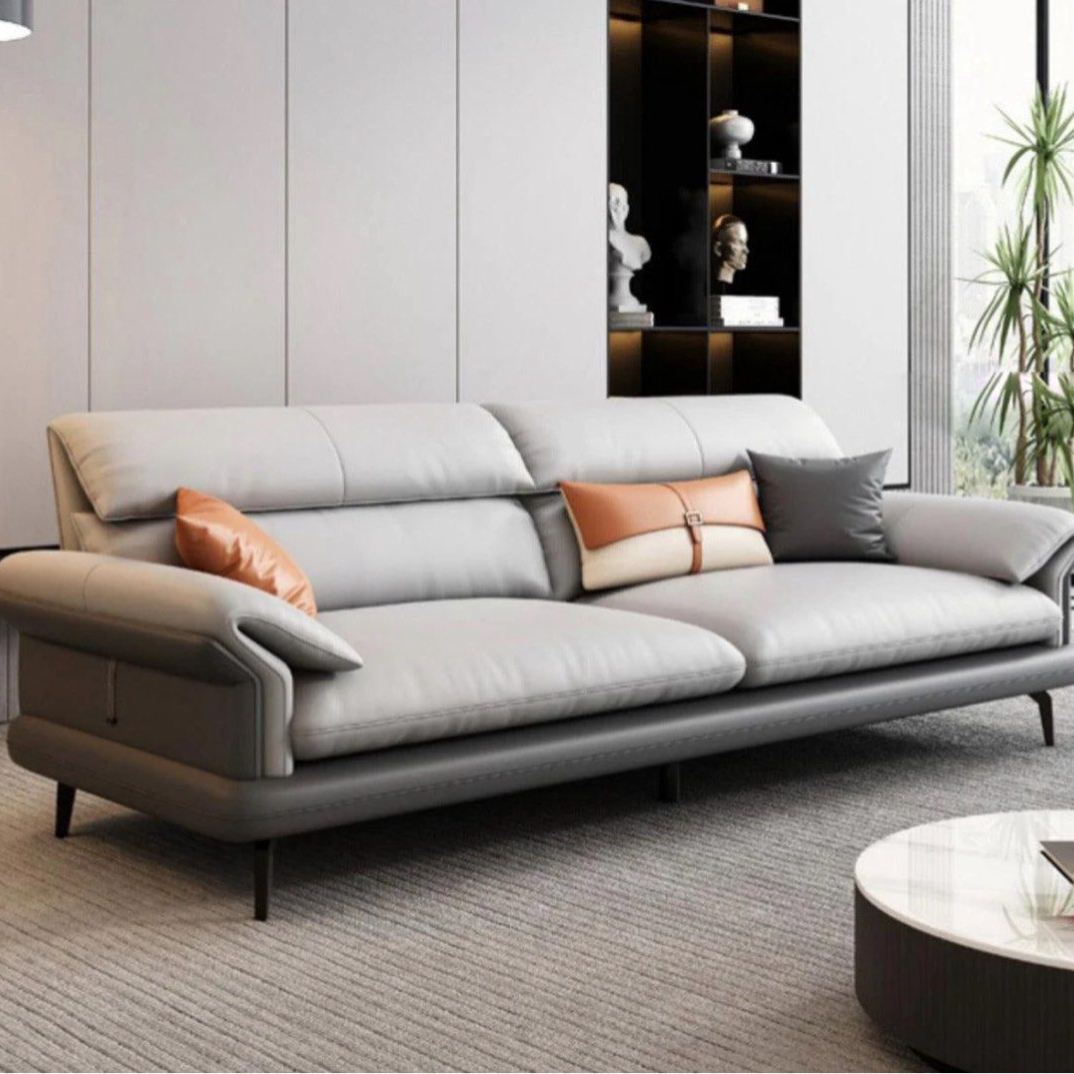 AFIONE Modern Genuine Leather Sofa - Radical Homes Singapore