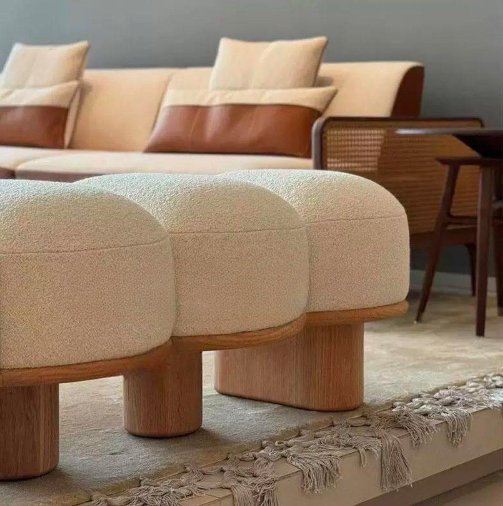 GEHEU Modern Boucle Bench - Radical Homes Singapore