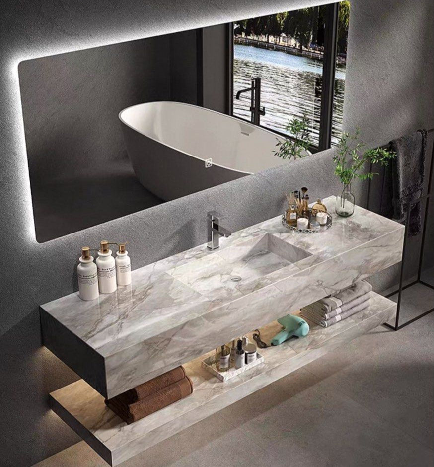 VRANCE Modern Sintered Stone Vanity Sink - Radical Homes Singapore