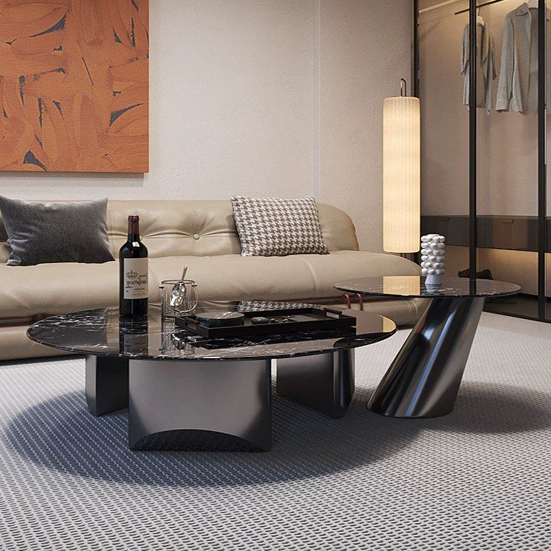 BARNETT Modern Marble Round Coffee Table - Radical Homes Singapore