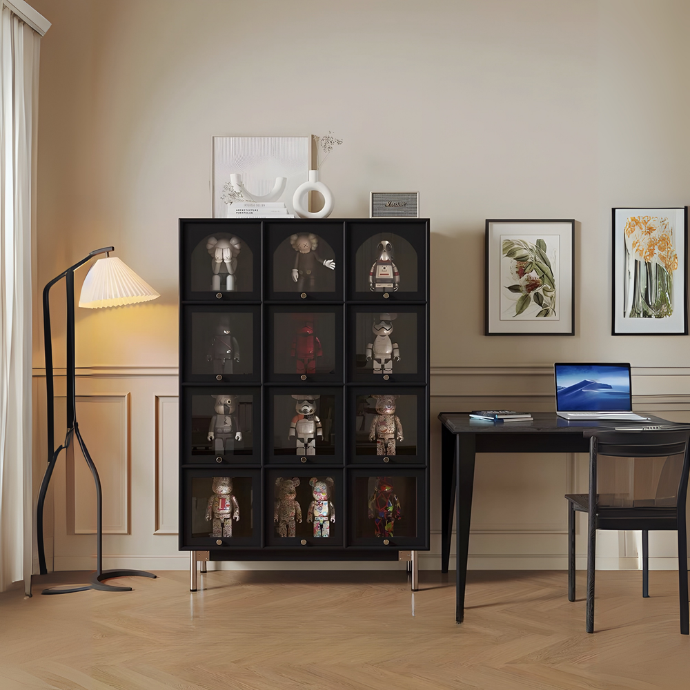 VERTU Rustic Pine Wood Display Cabinet - Radical Homes Singapore