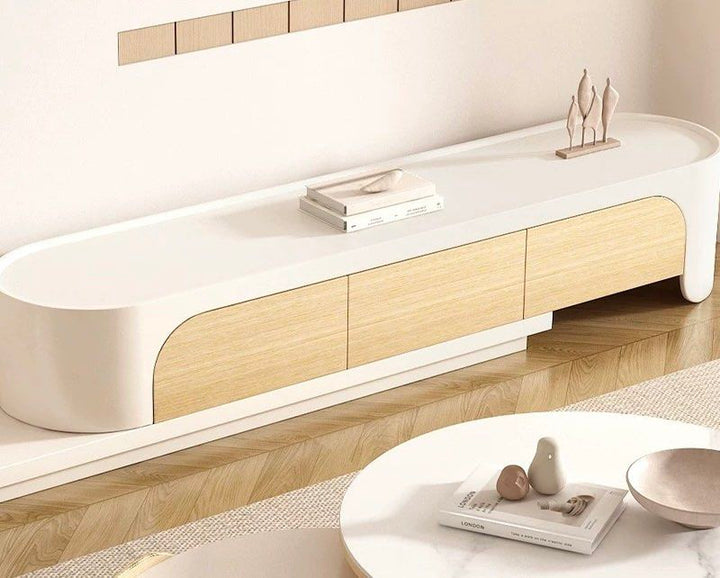 HURLEO Japandi Extendable TV Console & Coffee Table - Radical Homes Singapore