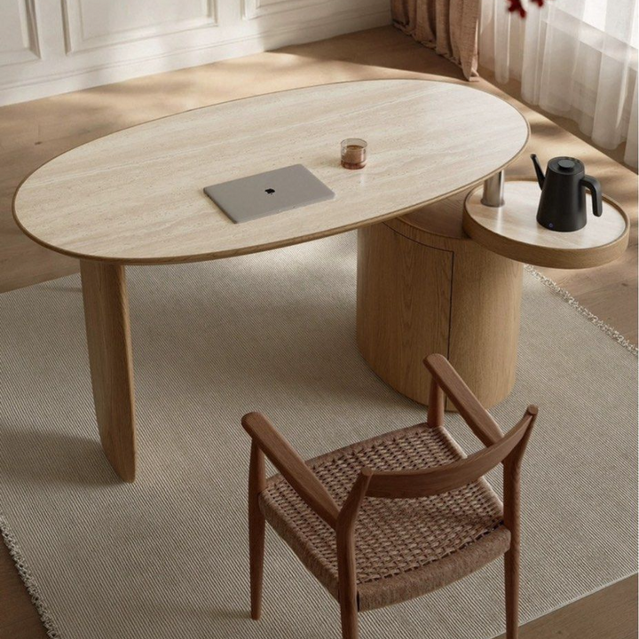 STEION Japandi Sintered Stone Study Table - Radical Homes Singapore