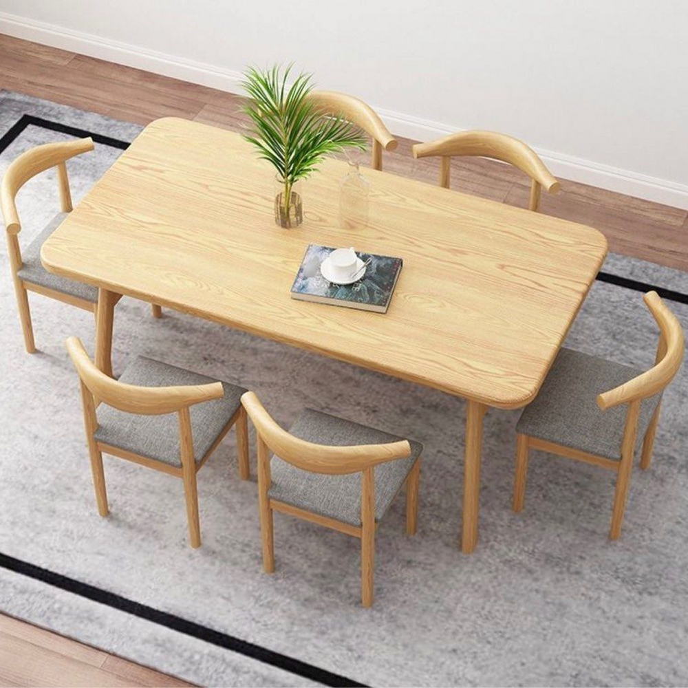 CONNER Rustic Solid Wood Dining Table & Chairs - Radical Homes Singapore