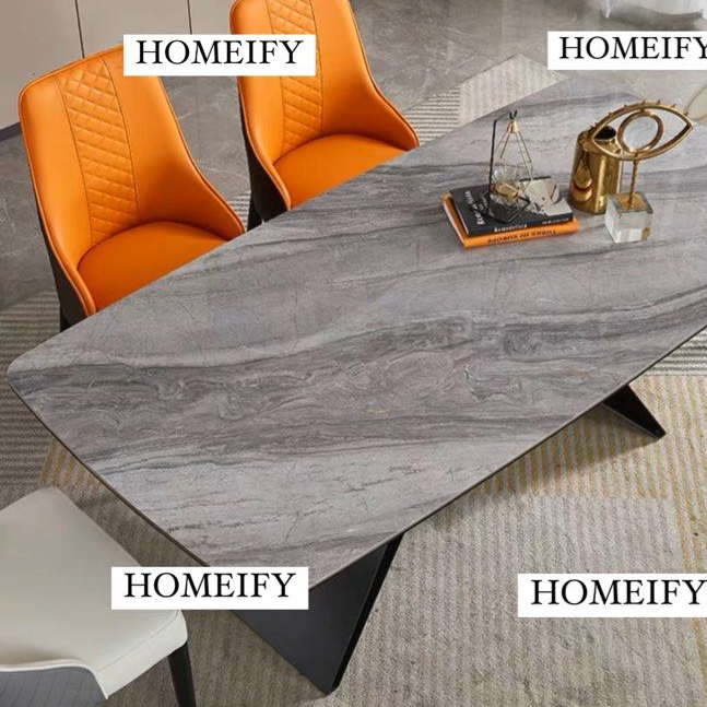 FENTON Modern Sintered Stone Dining Table - Radical Homes Singapore