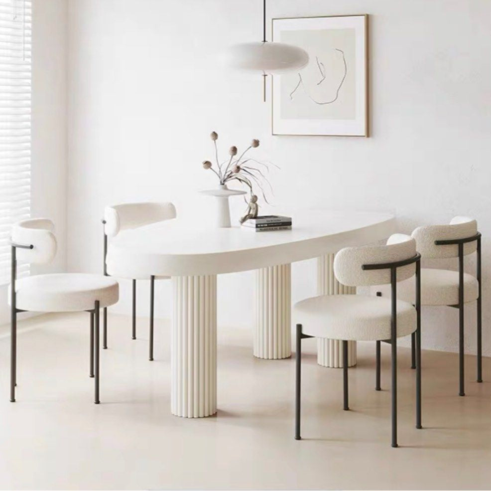 ELA Modern Boucle Dining Chair - Radical Homes Singapore