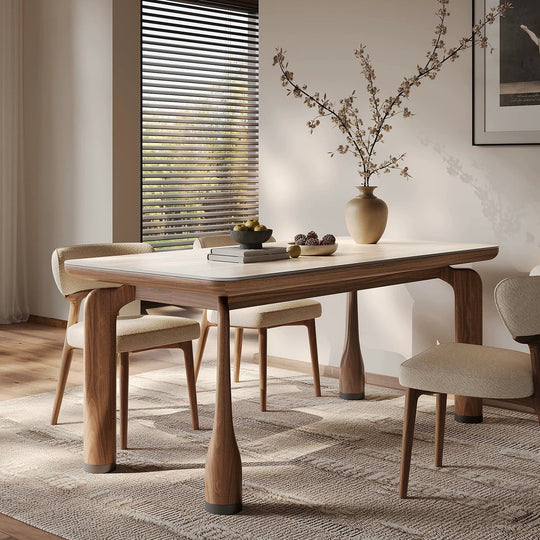 TERRACREST Modern Travertine Dining Table - Cassa Haus Singapore