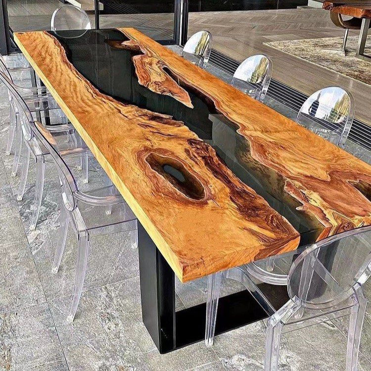 Modern Epoxy Dining Table Customisation - Radical Homes Singapore