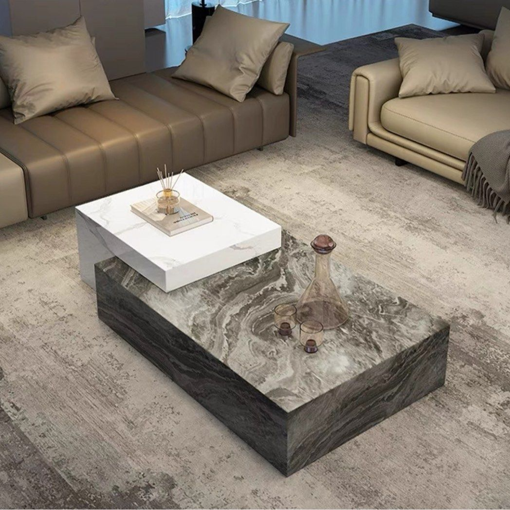 BASSETT Modern Marble Coffee Table - Radical Homes Singapore