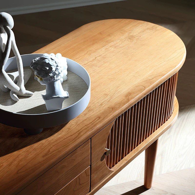 FAIZE Rustic Solid Wood TV Console - Radical Homes Singapore