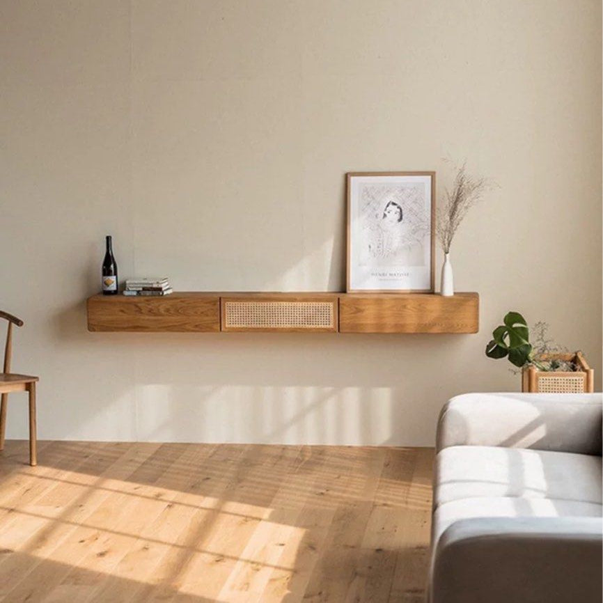 RADO Rustic Oak Floating TV Console - Radical Homes Singapore