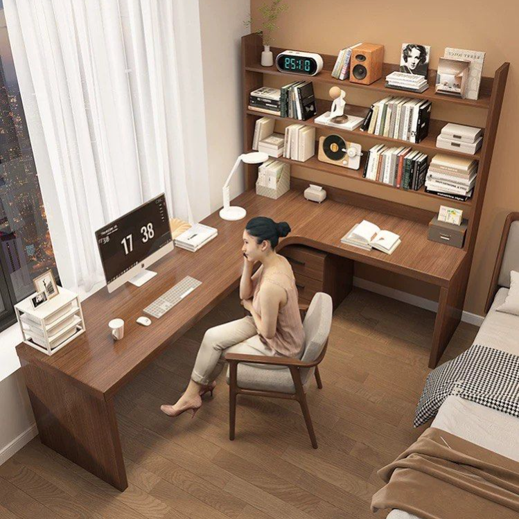 DOLB Modern Study Table With Display Shelves - Radical Homes Singapore