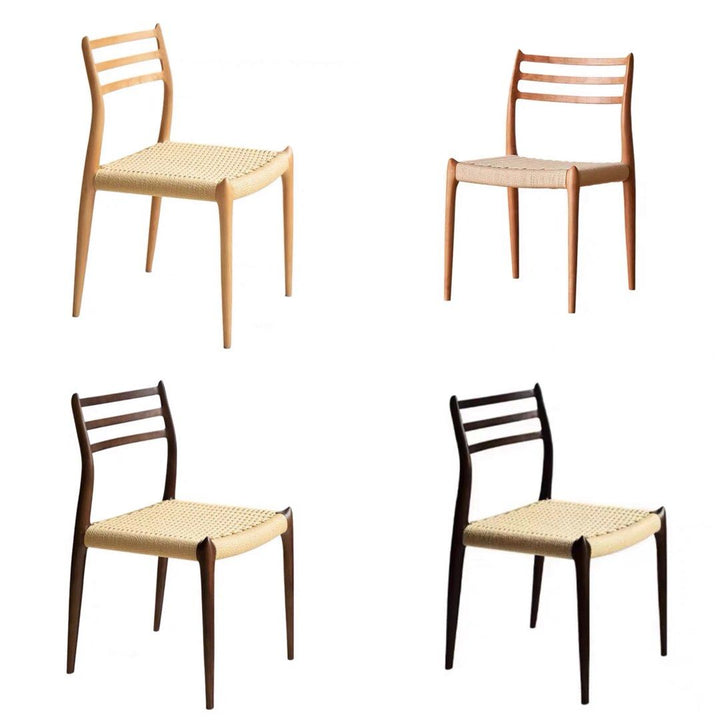 SERIO Solid Wood & Rattan Dining Chair - Radical Homes Singapore