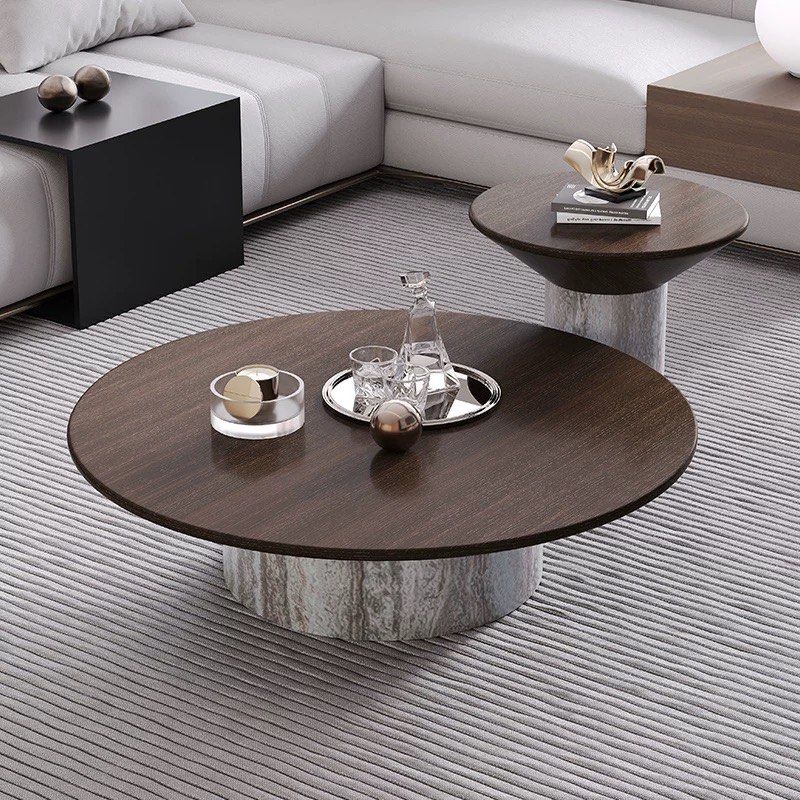QIYANE Modern Marble Coffee Table - Radical Homes Singapore